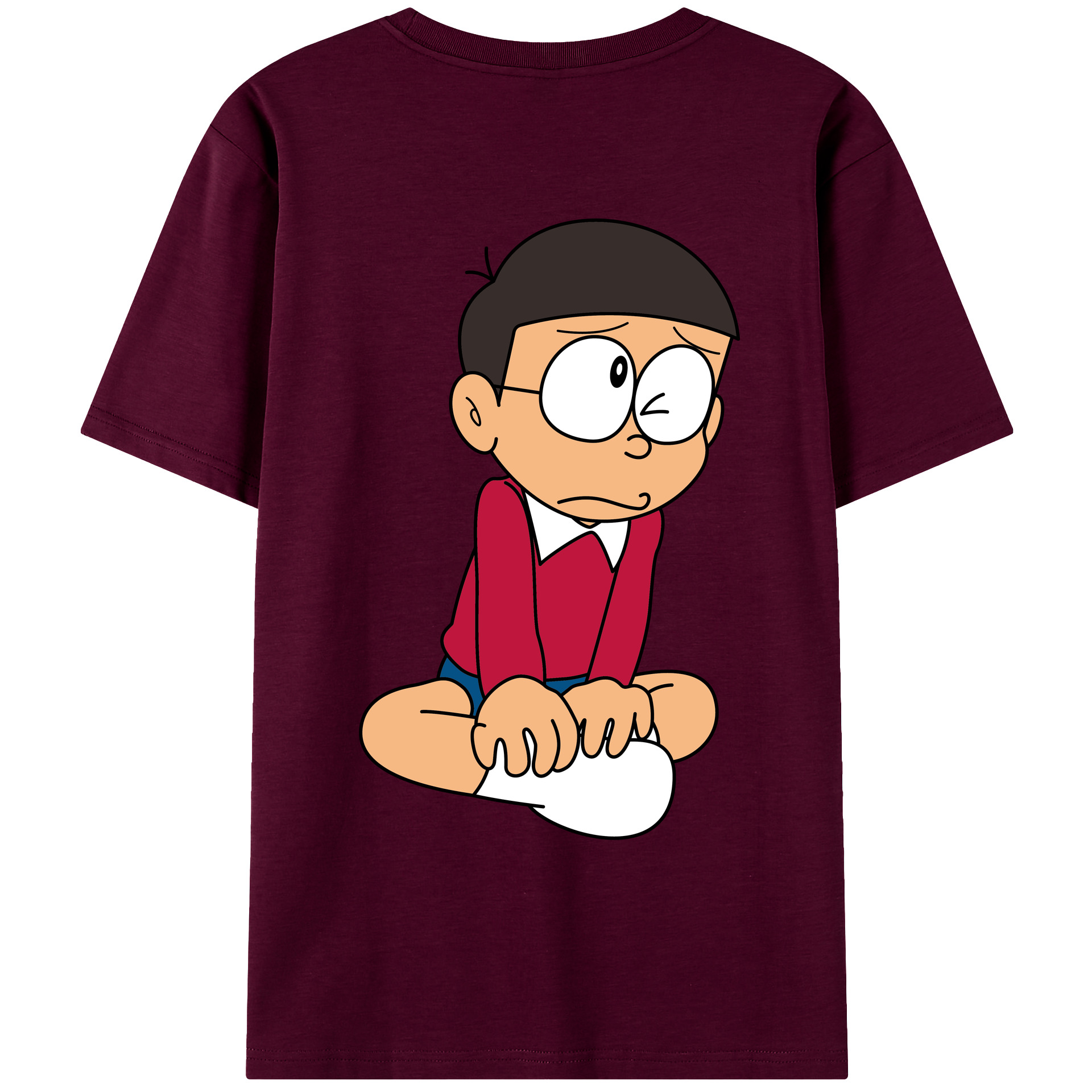 （画像用） ドラえもん 野比 のび太 Doraemon Nobita Nobi レディース半袖Tシャツ(バックプリント)